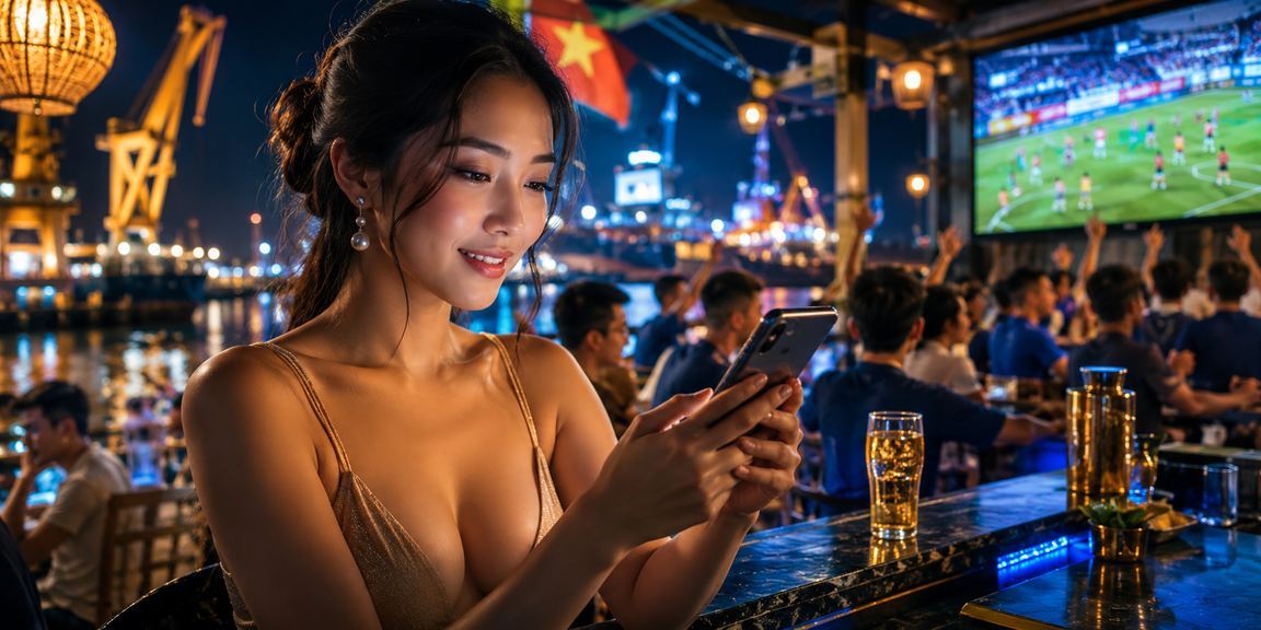Người hâm mộ thể thao tại Hải Phòng kiểm tra kết quả cá cược trong lễ hội