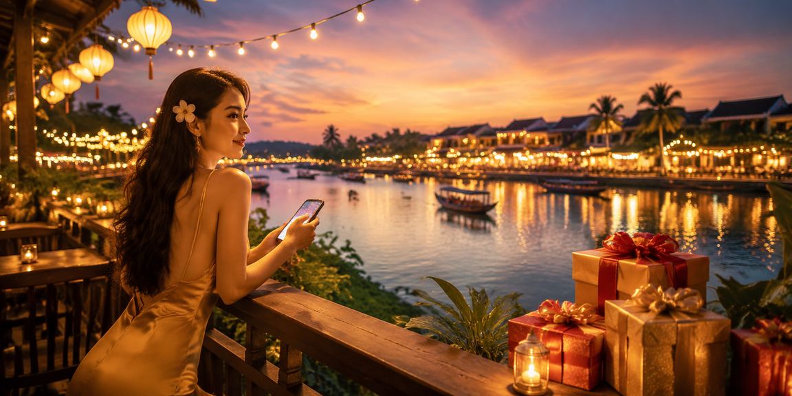 Người dùng Hội An trải nghiệm 1390 tại quán cà phê trên điện thoại